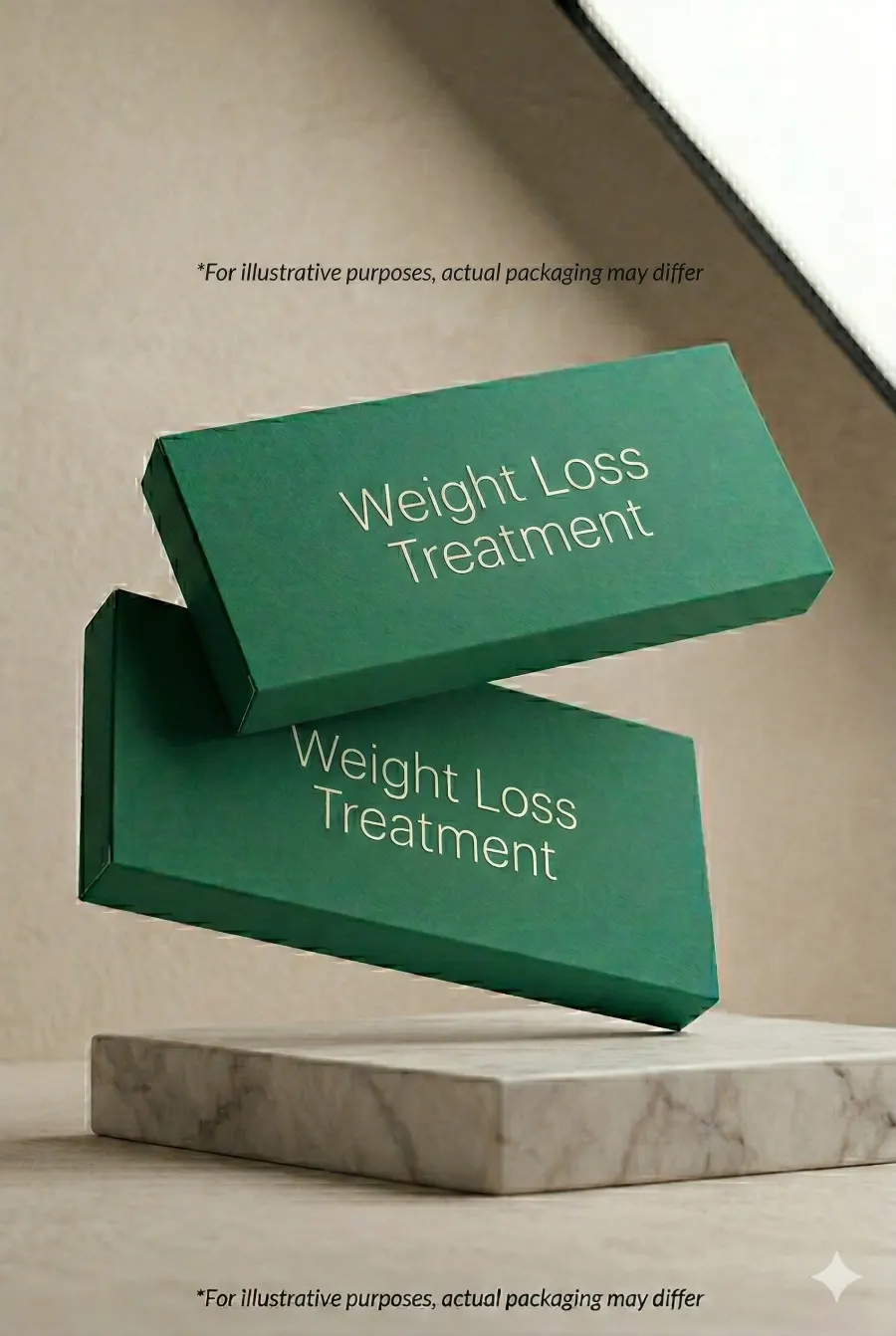 Illustration of Bua weight loss treatment packaging